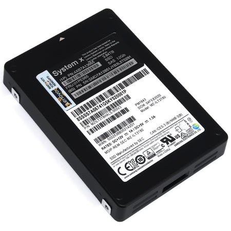 Samsung/Lenovo PM1643 MZILT3T8HALS MZ-ILT3T80 3.84TB SAS 12Gb/s 3D TLC 2.5in Solid State Drive - Front View