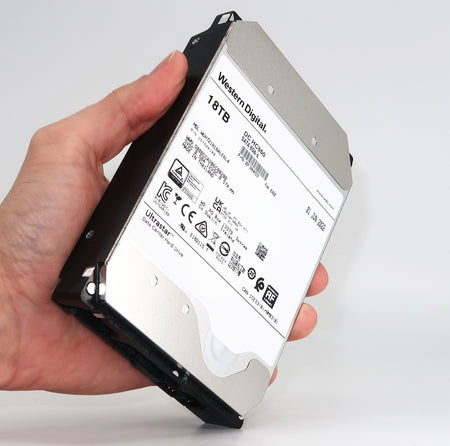WD Ultrastar 18TB HDD DC HC550 7200RPM SATA 6Gb/s 3.5" Enterprise Hard Drive  WUH721818ALE6L4 (0F38459) - Handheld View