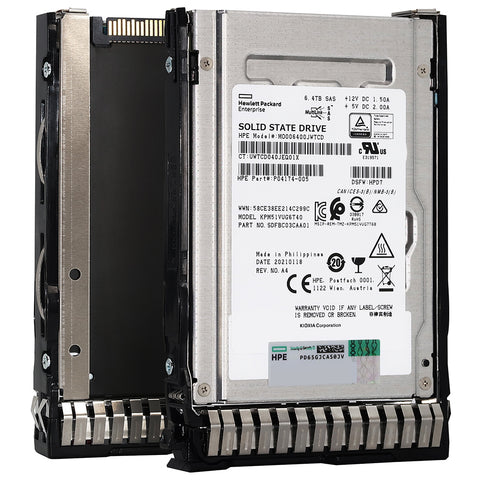 HPE Generation 8 KPM51VUG6T40 MO006400JWTD 6.4TB SAS 12Gb/s 3D TLC 3DWPD 2.5in Recertified Solid State Drive