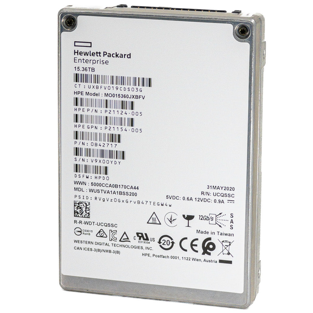 HP Ultrastar DC SS540 WUSTVA1A1BSS200 P21124-005 15.36TB SAS 12Gb/s 3D TLC 2.5in Refurbished SSD