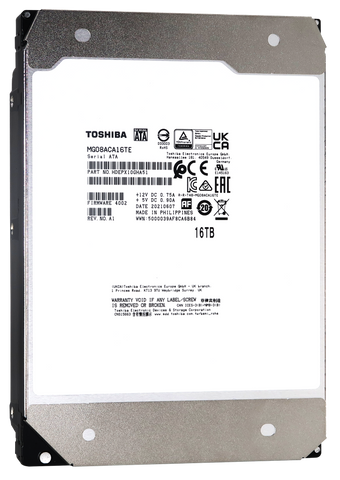 Toshiba MG08 MG08ACA16TE 16TB 7.2K RPM SATA 6Gb/s 3.5in Refurbished HDD