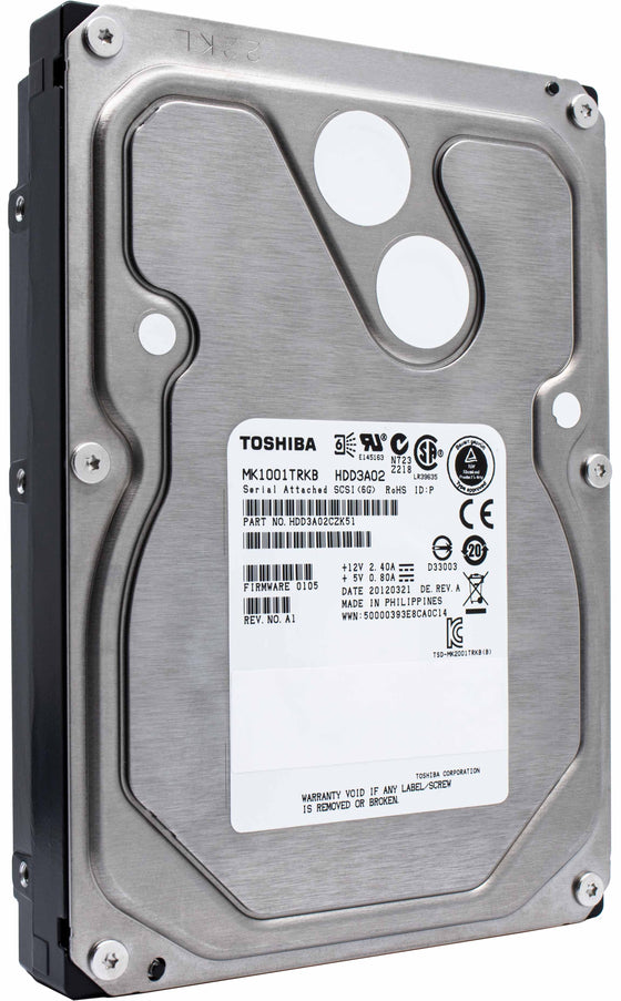 Toshiba MKx001 MK1001TRKB 1TB 7.2K RPM SAS 6Gb/s 512n 16MB 3.5" Hard Drive