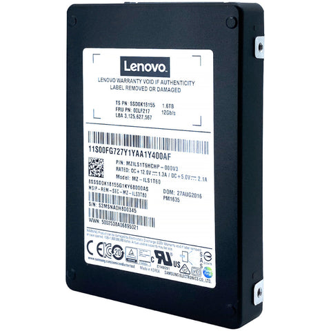 Lenovo PM1635 MZILS1T6HCHP 00LF217 1.6TB SAS 12Gb/s 2.5in Recertified Solid State Drive