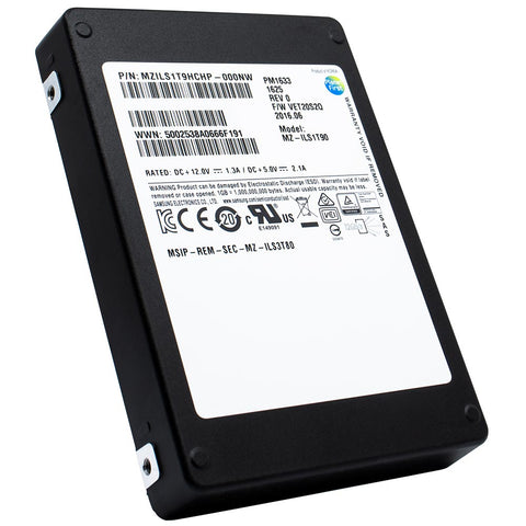 Samsung PM1633 MZILS1T9HCHP MZ-ILS1T90 1.92TB SAS 12Gb/s 2.5" AES 256-bit SSD