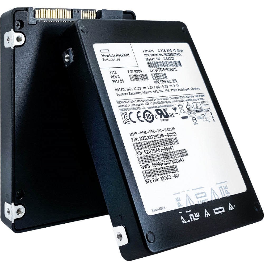 HP PM1635 MZILS3T2HCJM 822552-004 3.2TB SAS 12Gb/s 2.5in Recertified Solid State Drive