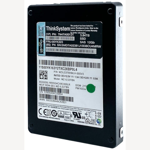 Lenovo PM1633a MZILS3T8HMLH 00YK323 3.84TB SAS 12Gb/s 2.5in Solid State Drive