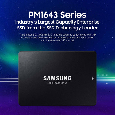 Samsung PM1643 MZILT15THMLA MZ-ILT15T0 15.36TB SAS 12Gb/s 2.5" AES 256-bit Solid State Drive