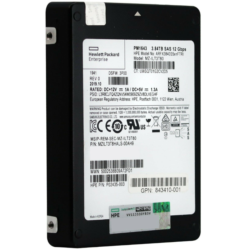 HP PM1643 MZILT3T8HALS-00AH9 3.84TB SAS 2.5