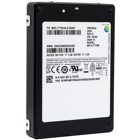 PM1643a SAS SSD 7.68TB 1DWPD MZ-ILT7T6B