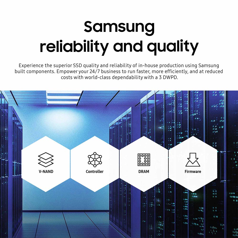 Samsung PM1725b MZWLL1T6HAJQ MZ-WLL1T6B 1.6TB PCIe Gen 3.0 x4 4GB/s 2.5" Dual Port Solid State Drive - Samsung reliability and quality