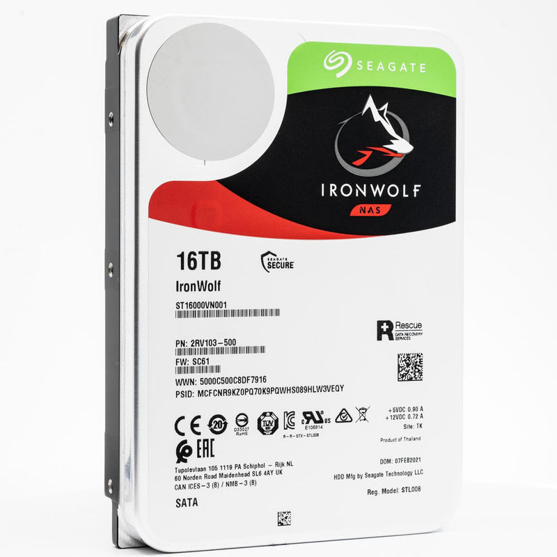 Seagate IronWolf ST16000VN001 16TB 7.2K RPM SATA 6Gb/s 256MB 3.5" NAS Hard Drive