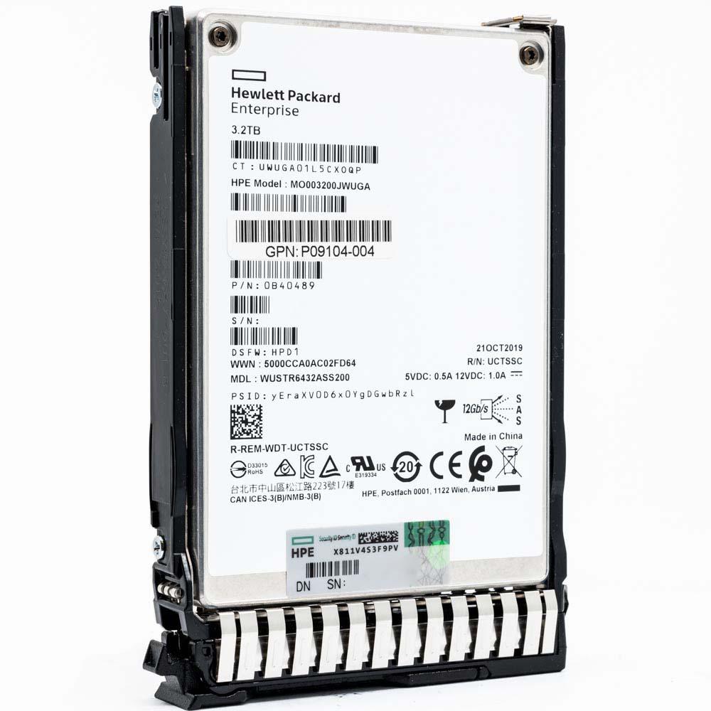 HP Gen8 P09104-004 WUSTR6432ASS200 3.2TB SAS 12Gb/s Mixed Use 3D TLC 2.5in Solid State Drive