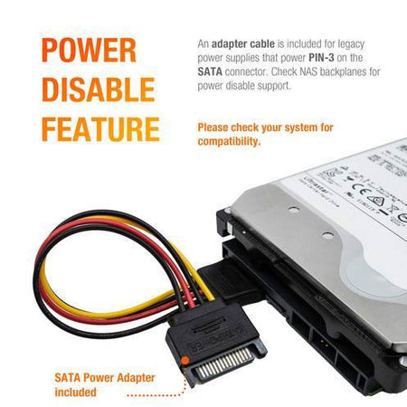 Western Digital Ultrastar DC HC520 HUH721212ALE604 0F29597 12TB 7.2K RPM SATA 6Gb/s 512e SE Power Disable Pin 3.5in Refurbished HDD - Power Disable Feature