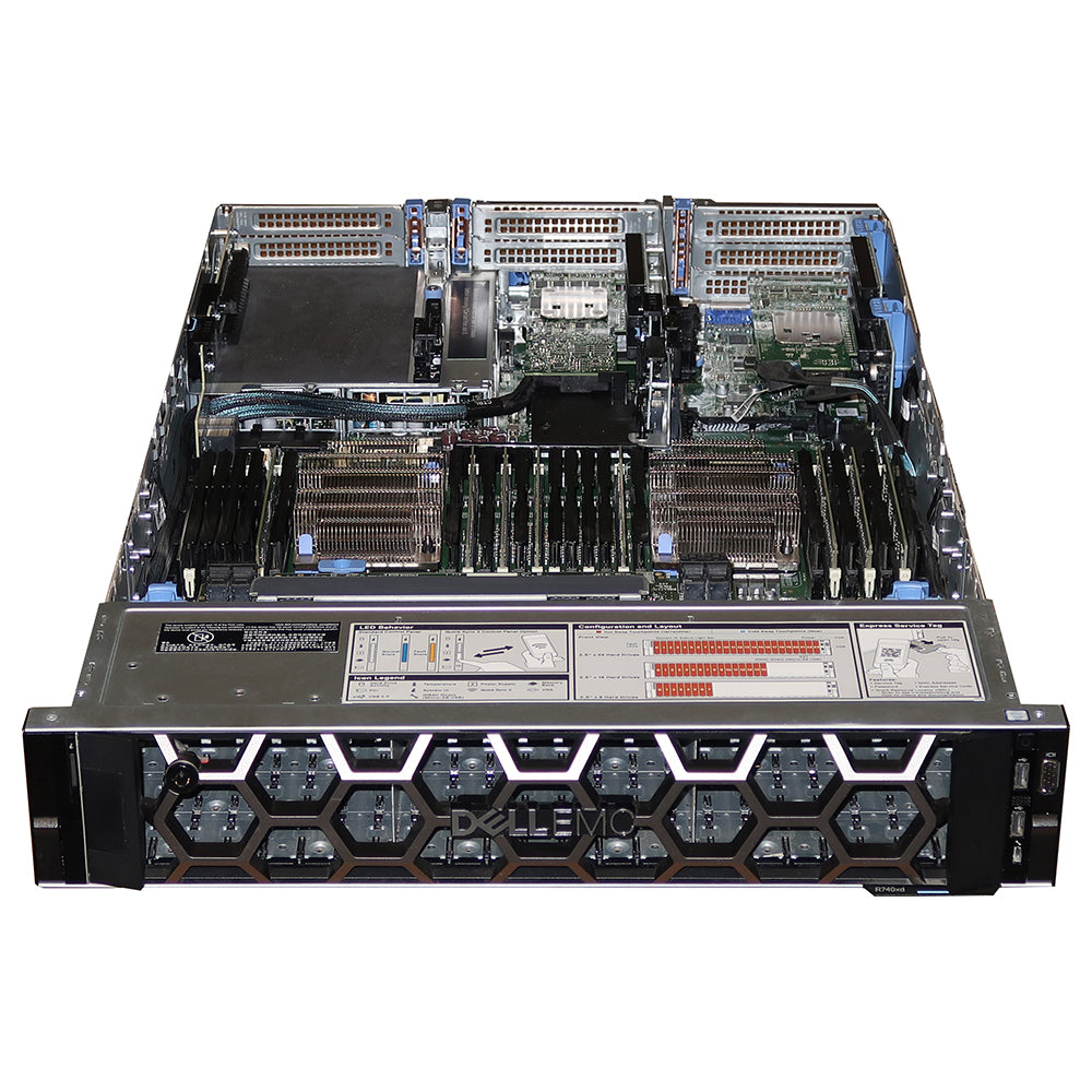 refurbished R740xd - open chassis without airflow channels installed