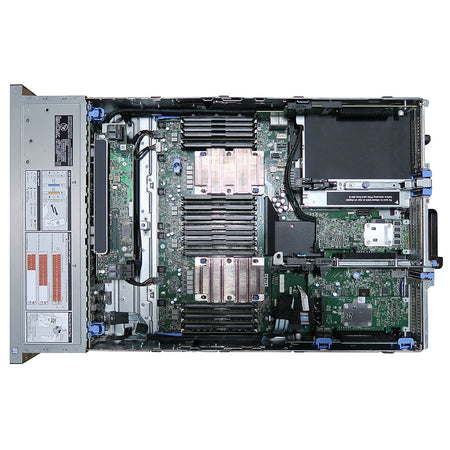 R740xd refurbished NVMe server - top view with airflow pieces removed