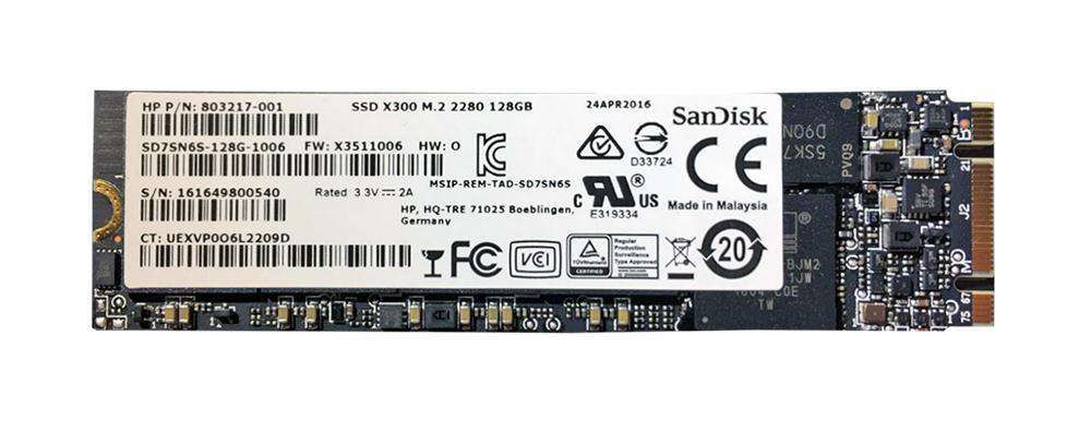 SanDisk x300 SD7SN6S-128G 128GB SATA 6Gb/s M.2 Manufacturer Recertified SSD