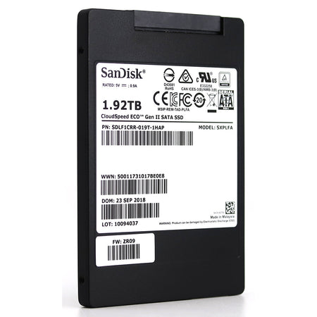SanDisk CloudSpeed Eco Gen. II SDLF1CRR-019T-1HA1 1.92TB SATA 6Gb/s 2.5" SSD, 3 of 4
