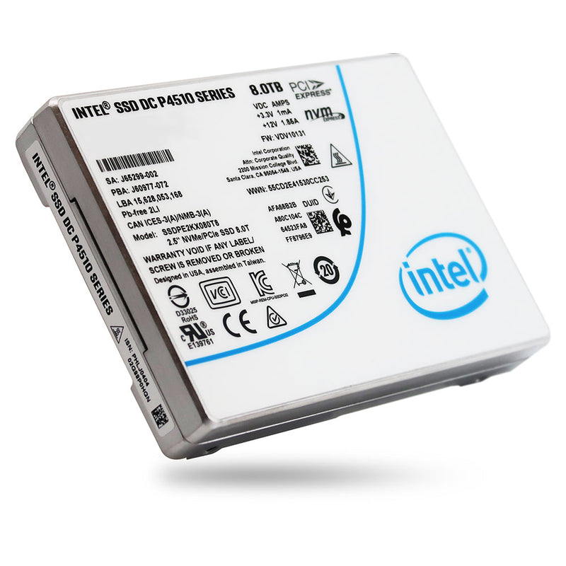 Intel DC P4510 SSDPE2KX080T801 8TB PCIe Gen 3.1 x4 4GB/s 2.5" AES 256-bit SSD