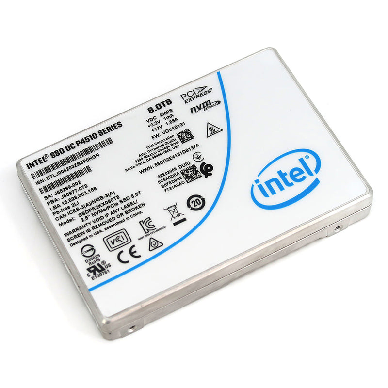 Intel DC P4510 SSDPE2KX080T801 8TB PCIe Gen 3.1 x4 4GB/s 2.5" AES 256-bit SSD