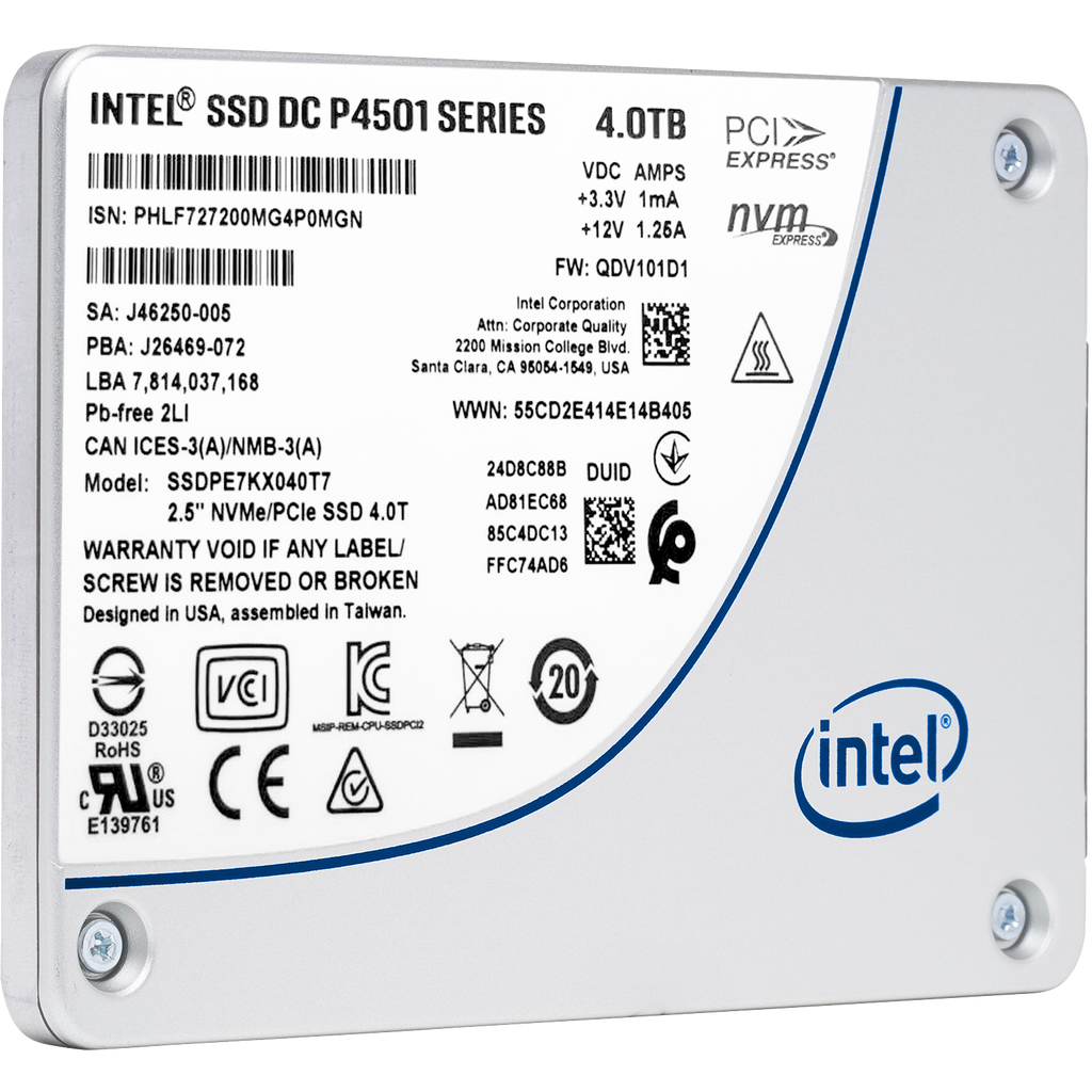 Intel DC P4501 SSDPE7KX040T701 4TB PCIe 2.5 SSD — ServerPartDeals.com