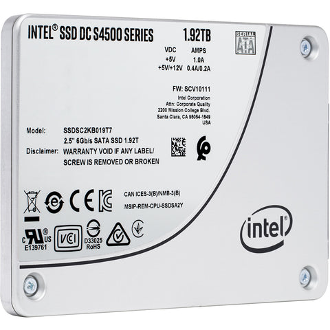 Intel DC S4500 SSDSC2KB019T701 1.92TB SATA-6Gb/s 2.5" Solid State Drive