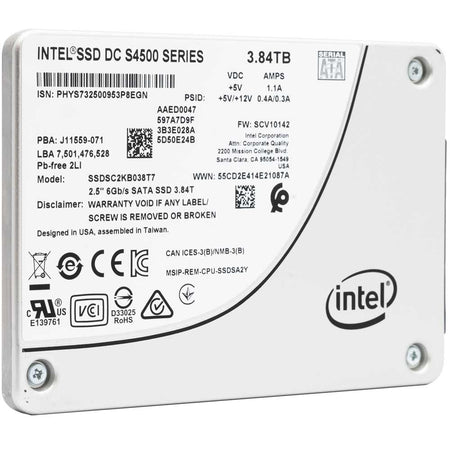 Intel DC S4500 SSDSC2KB038T701 3.84TB SATA 6Gb/s 2.5" Solid State Drive, 1 of 1