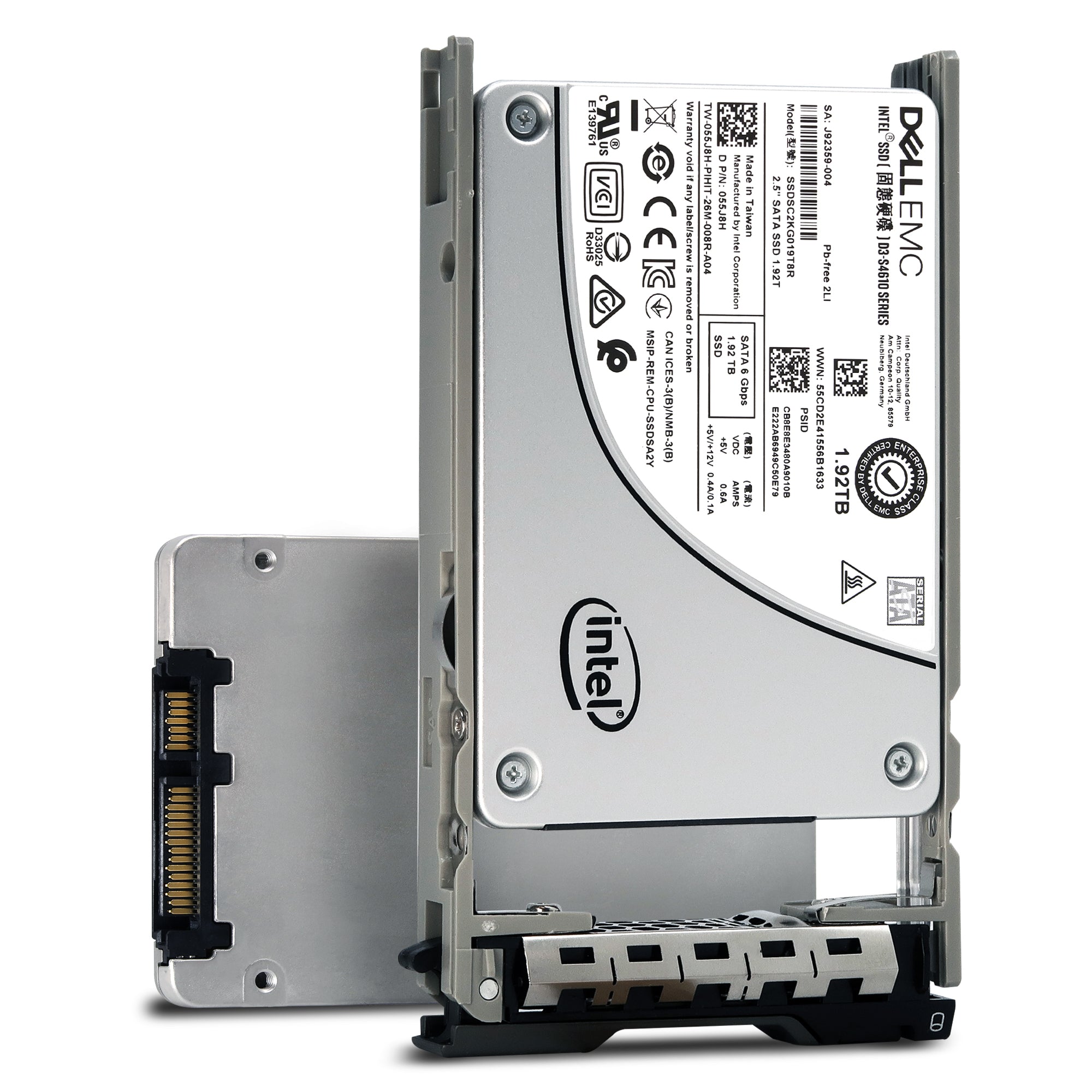 Dell G13 0V8NWC SSDSC2KG019T8R 1.92TB SATA 6Gb/s 3D TLC 3DWPD 2.5in Refurbished SSD