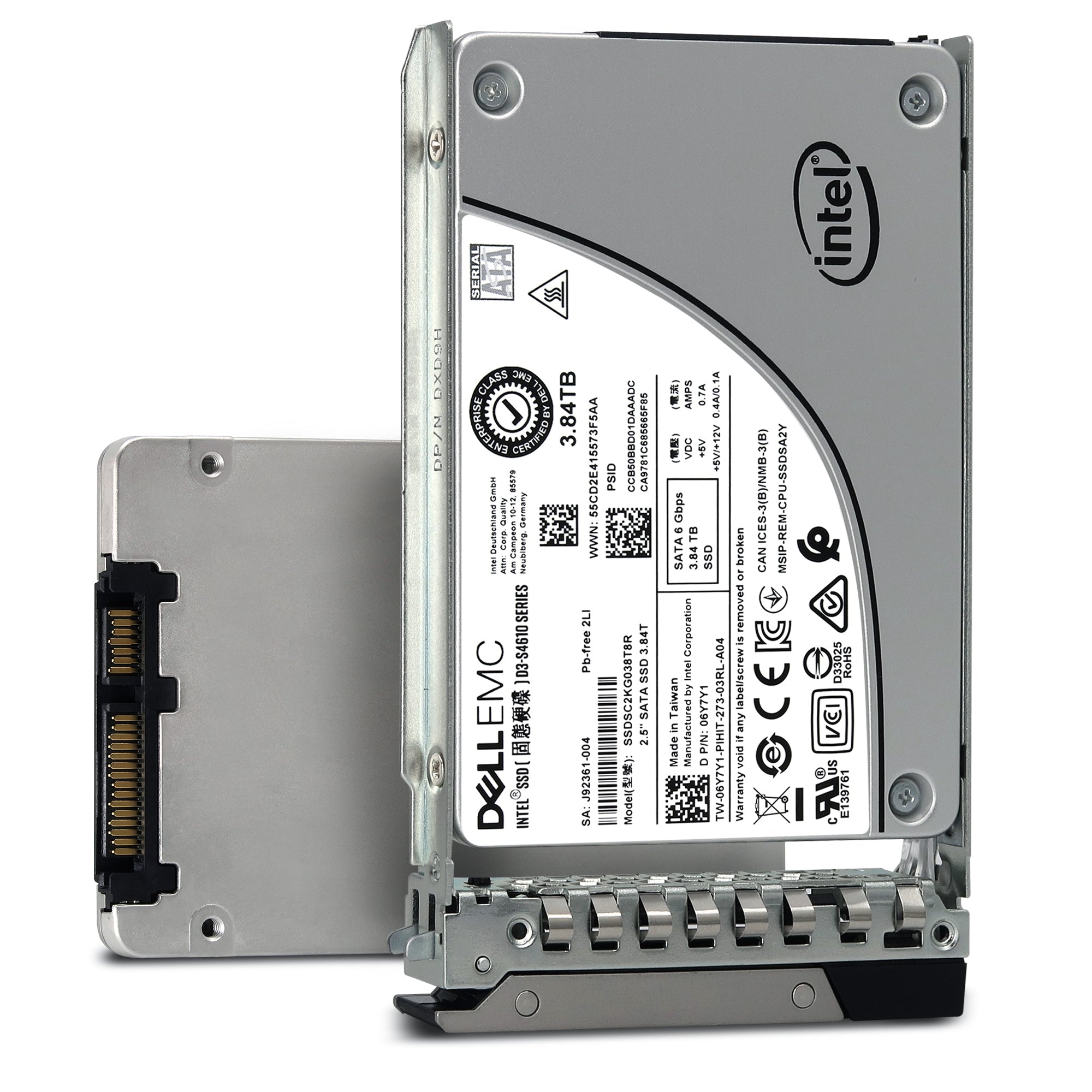 Dell G14 8D9K4 SSDSC2KG038T8R 3.84TB SATA 6Gb/s 3D TLC 3DWPD 2.5in Recertified Solid State Drive