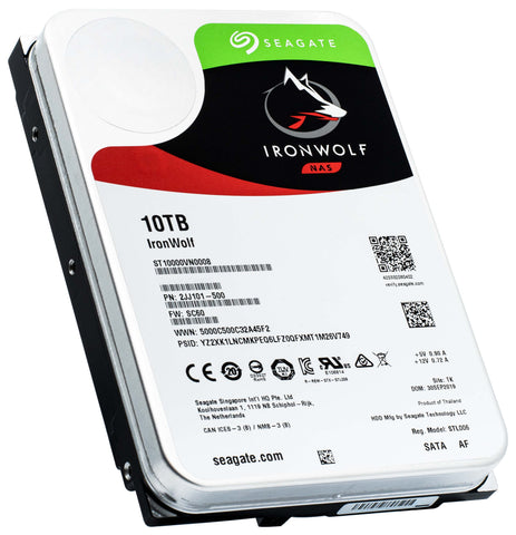 Seagate IronWolf ST10000VN0008 10TB 7.2K RPM SATA 6Gb/s 256MB 3.5" NAS Hard Drive