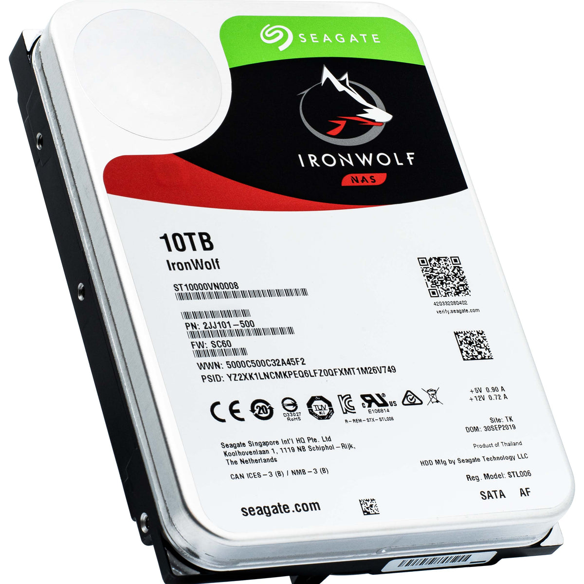 Seagate IronWolf ST10000VN0008 10TB SATA 3.5 HDD — ServerPartDeals.com