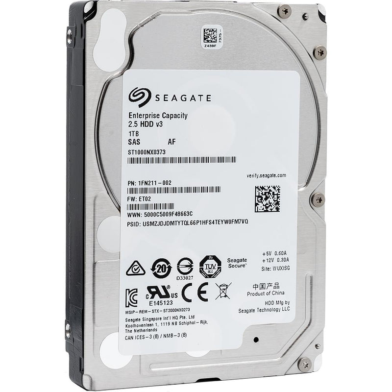 Seagate Exos 7E2000 ST1000NX0373 1TB 7.2K RPM SAS 12Gb/s 512e 128MB 2.5" SED Hard Drive - Product Image