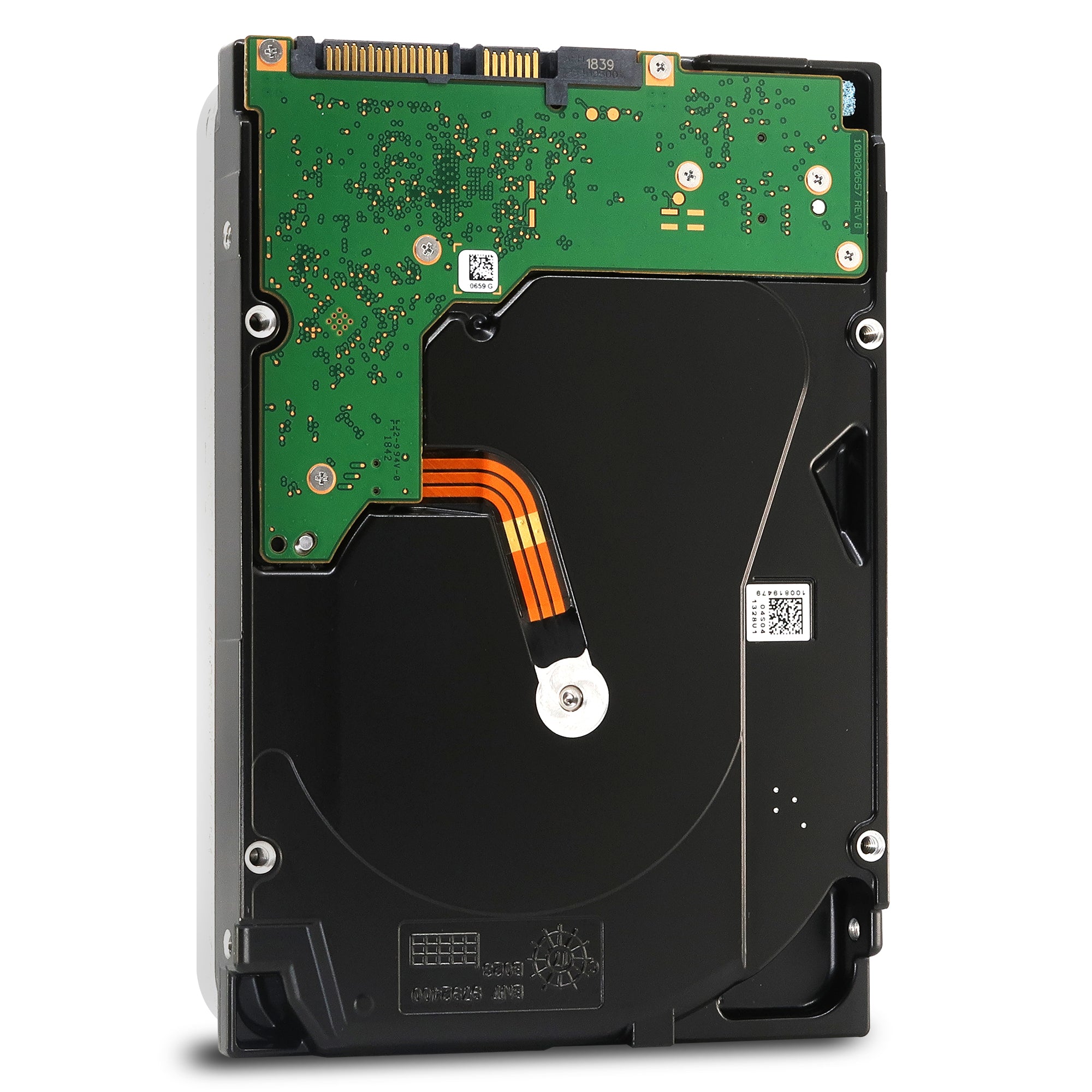 Seagate Exos X14 ST12000NM0008 12TB 7.2K RPM SATA 6Gb/s 512e/4Kn 256MB 3.5" FastFormat Manufacturer Recertified HDD - Rear View