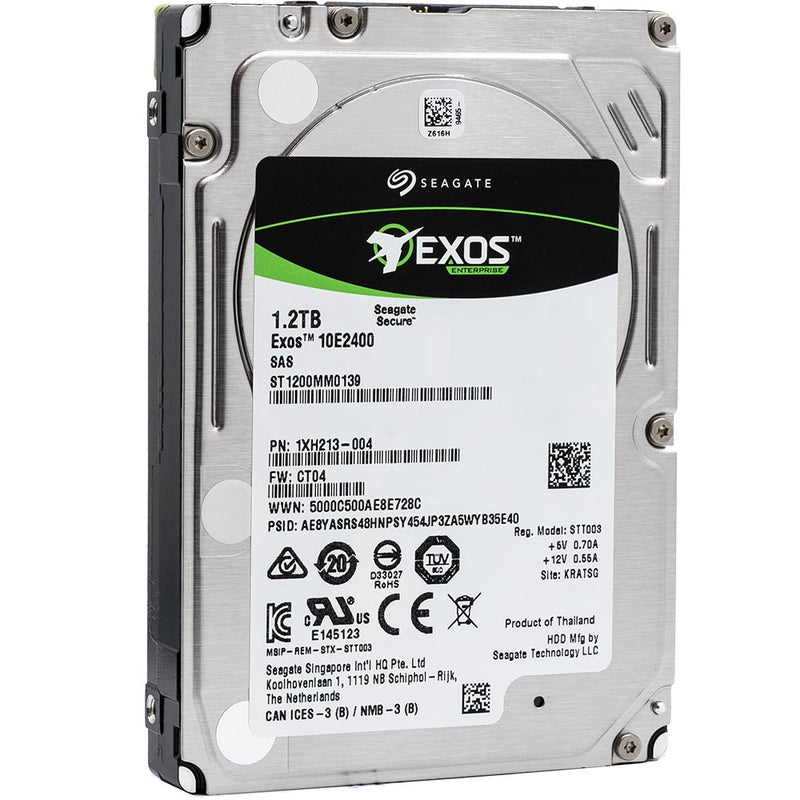 Seagate Exos 10E2400 ST1200MM0139 1.2TB 10K RPM SAS 12Gb/s 512e/4Kn 256MB 2.5" SED FastFormat Hard Drive - Product Image