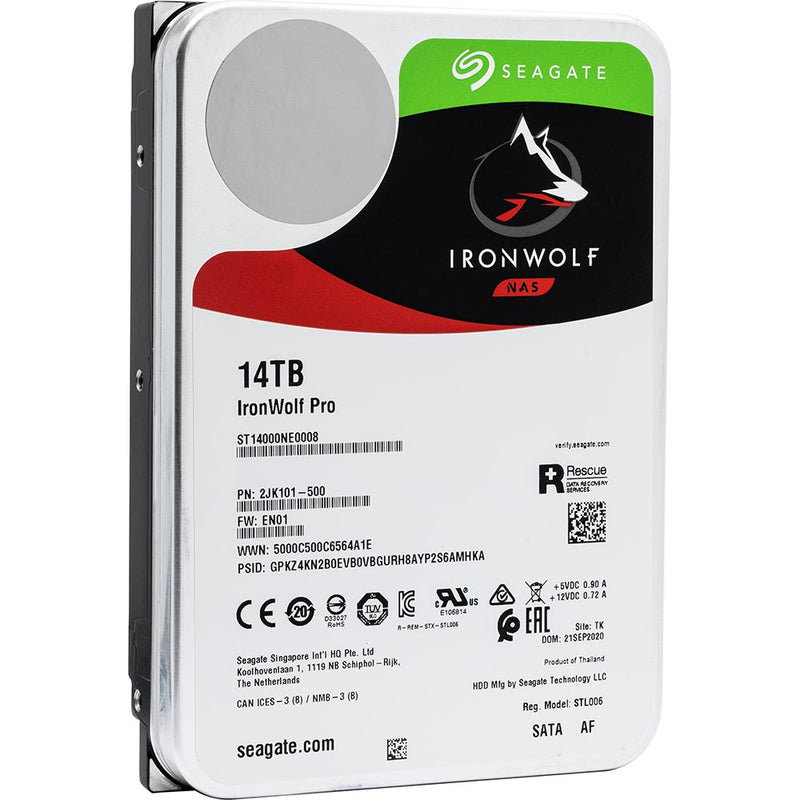 Seagate IronWolf Pro ST14000NE0008 14TB 7.2K RPM SATA 6Gb/s 512e 3.5in Hard Drive - Product Image