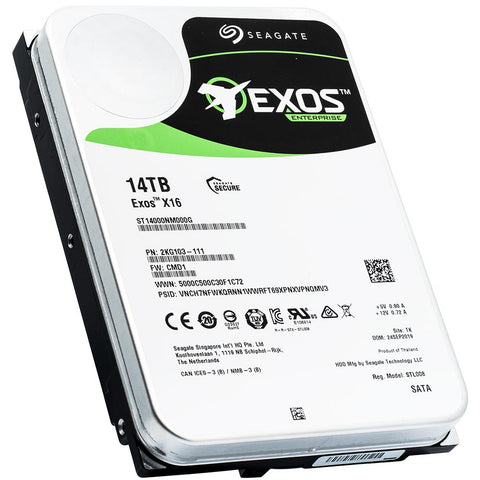 Seagate Exos X16 ST14000NM000G 14TB 7.2K RPM SATA 6Gb/s 512e 3.5in Refurbished HDD - Product Image