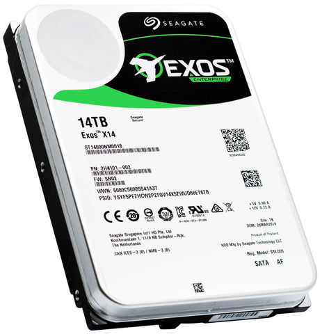 Seagate Exos X14 ST14000NM0018 14TB 7.2K RPM SATA 6Gb/s 512e/4Kn 256MB 3.5" FastFormat Hard Drive