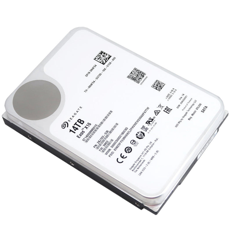 Dell Exos X16 ST14000NM001G 0N4F54 N4F54 14TB 7.2K RPM SATA 6Gb/s 3.5in Recertified Hard Drive