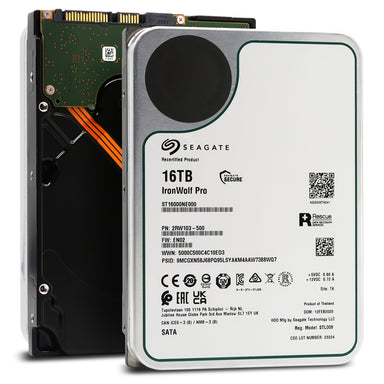 Seagate Exos 16TB Enterprise HDD ST16000NM000J (Recertified, 7200RPM, SATA)