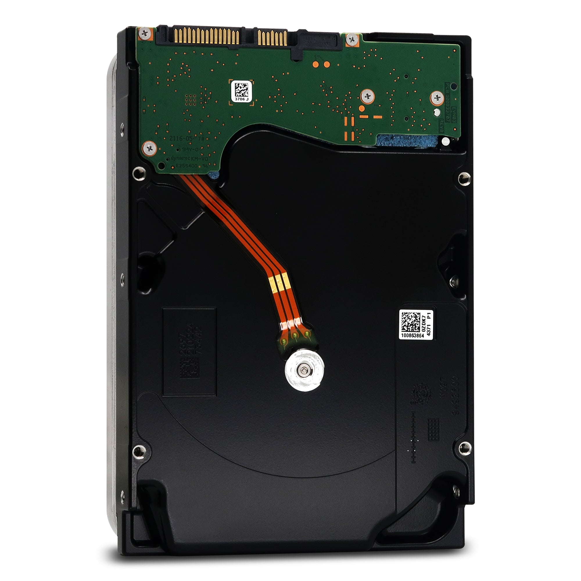 Seagate Exos X16 ST16000NM000G 16TB 7.2K RPM SATA 6Gb/s 512e/4Kn SED 3.5in Refurbished HDD Rear View
