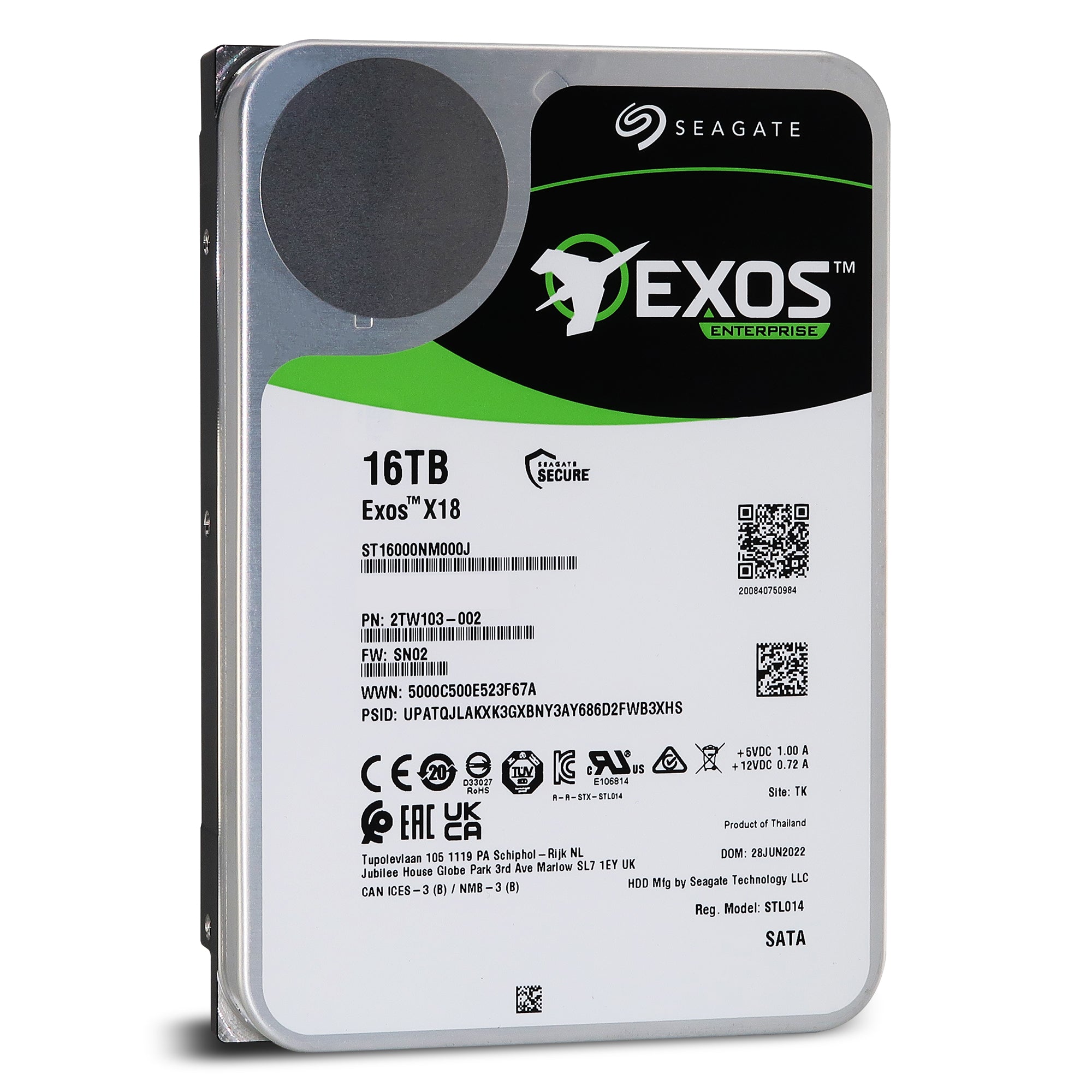 Seagate Exos X18 16TB HDD 3.5インチ SATA