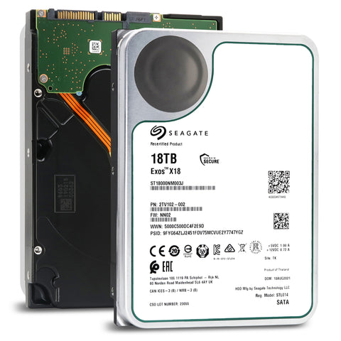 Seagate Exos X18 ST18000NM003J 2TV102-002 18TB 7.2K RPM SATA 6Gb/s 4Kn 3.5in Refurbished HDD Main