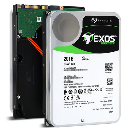 Seagate Exos X20 ST20000NM007D 20TB 7.2K RPM SATA 6Gb/s 3.5in Hard Drive Main
