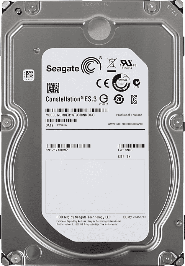 Seagate Constellation ES.3 ST3000NM0033 3TB 7.2K RPM SATA 6Gb/s 512n 128MB 3.5" HDD