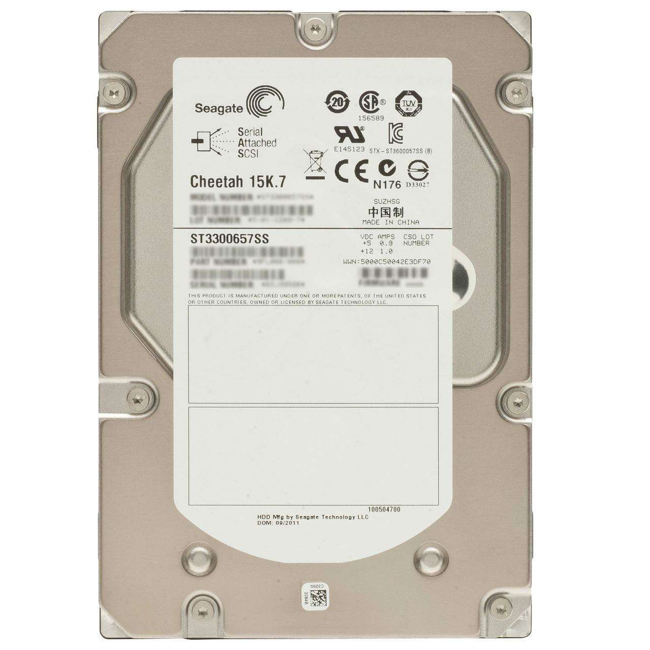 Seagate Cheetah ST3300657SS 300GB 15K RPM SAS 16MB 3.5" Manufacturer Recertified HDD