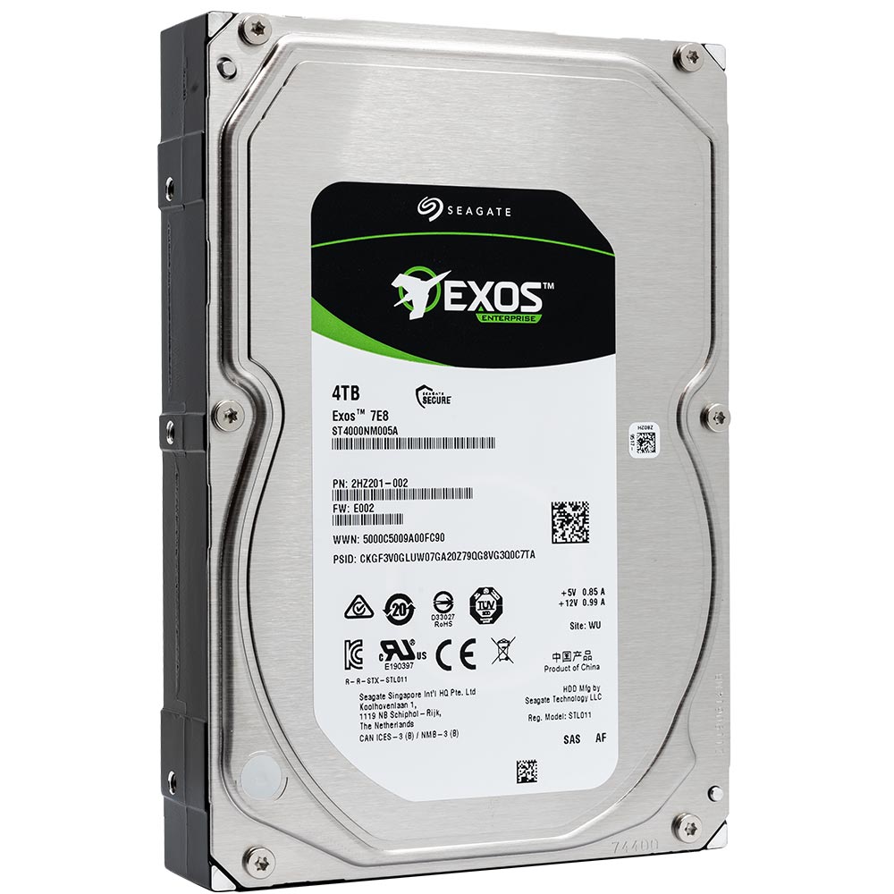 Seagate Exos 7e8 ST4000NM005A 4TB 7.2K RPM SAS 12Gb/s 512e 3.5in Hard Drive - Product Image