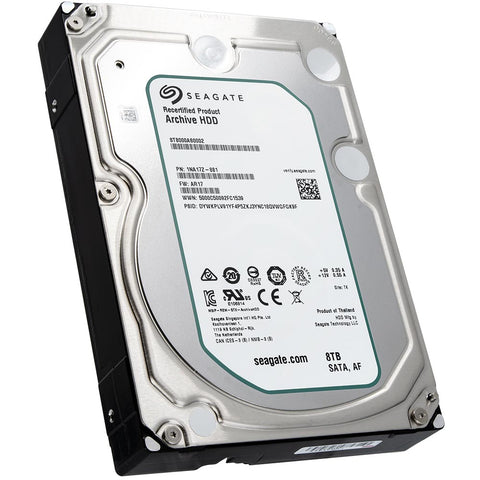Seagate Archive ST8000AS0002 8TB 5.9K RPM SATA 6Gb/s 128MB 3.5" Manufacturer Recertified HDD