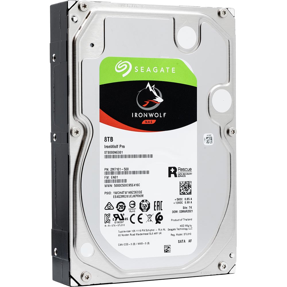 Seagate IronWolf Pro ST8000NE001 8TB 7.2K RPM SATA 6Gb/s 512e 3.5in Refurbished HDD - Product Image