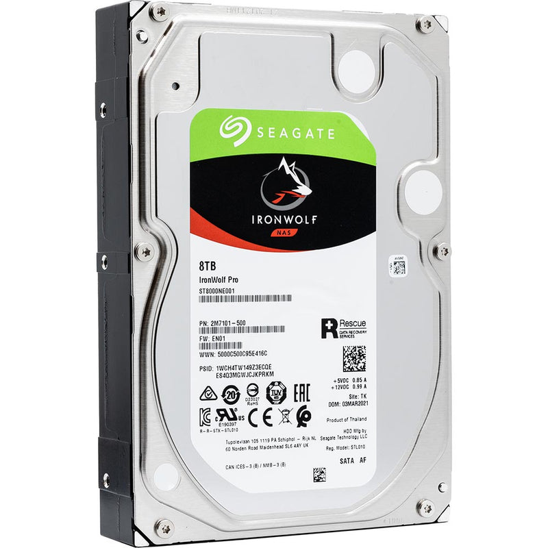 Seagate IronWolf Pro ST8000NE001 8TB 7.2K RPM SATA 6Gb/s 512e 3.5in Hard Drive - Product Image