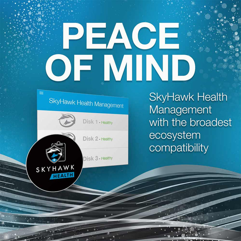 Seagate Skyhawk Surveillance ST8000VE0008 8TB 7.2K RPM SATA 6Gb/s 512e 3.5in Hard Drive - Peace of Mind