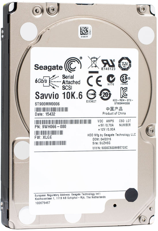 Seagate Savvio 10K.6 ST900MM0006 900GB 10K RPM SAS 6Gb/s 64MB 2.5" HDD